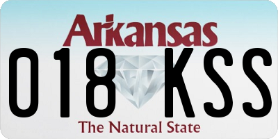 AR license plate 018KSS