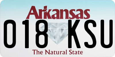 AR license plate 018KSU