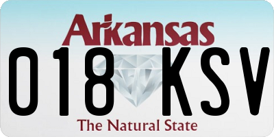 AR license plate 018KSV