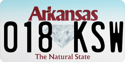 AR license plate 018KSW