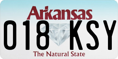 AR license plate 018KSY