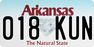 AR license plate 018KUN