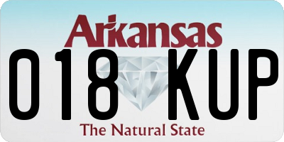 AR license plate 018KUP
