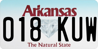 AR license plate 018KUW