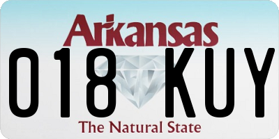AR license plate 018KUY