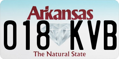 AR license plate 018KVB