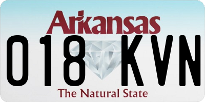 AR license plate 018KVN