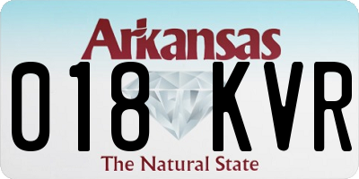 AR license plate 018KVR