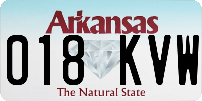 AR license plate 018KVW