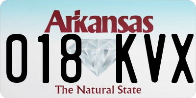 AR license plate 018KVX