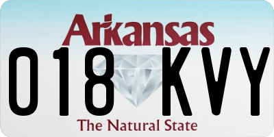 AR license plate 018KVY