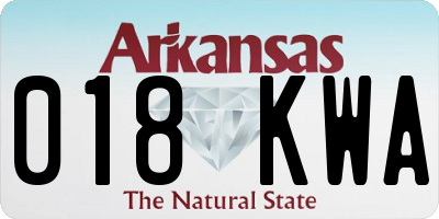 AR license plate 018KWA