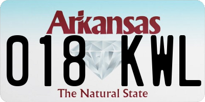 AR license plate 018KWL