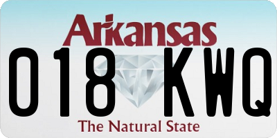 AR license plate 018KWQ