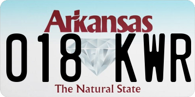 AR license plate 018KWR
