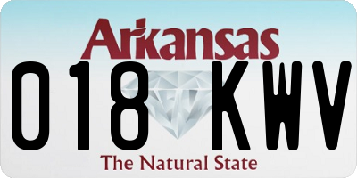 AR license plate 018KWV
