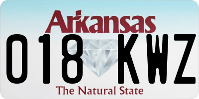 AR license plate 018KWZ