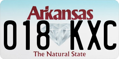 AR license plate 018KXC