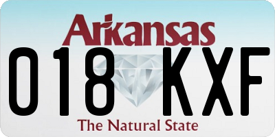 AR license plate 018KXF