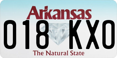 AR license plate 018KXO