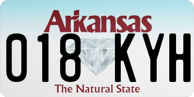 AR license plate 018KYH