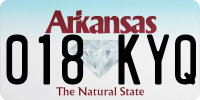 AR license plate 018KYQ