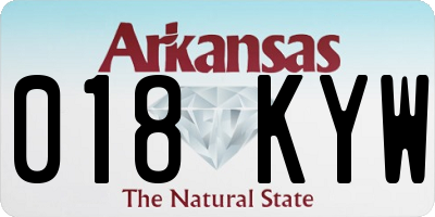 AR license plate 018KYW