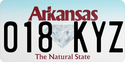 AR license plate 018KYZ
