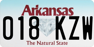 AR license plate 018KZW