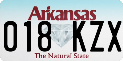 AR license plate 018KZX