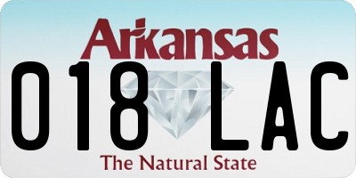 AR license plate 018LAC