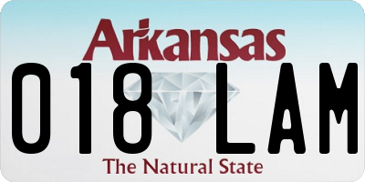 AR license plate 018LAM