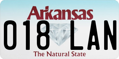 AR license plate 018LAN