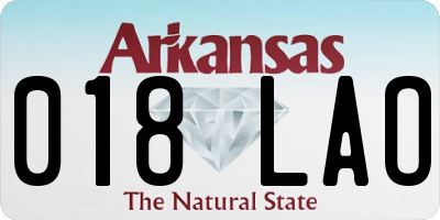 AR license plate 018LAO