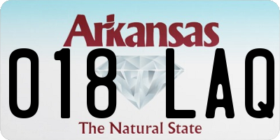 AR license plate 018LAQ