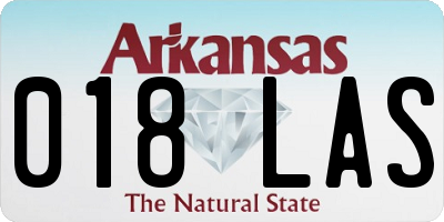 AR license plate 018LAS