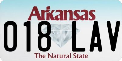AR license plate 018LAV