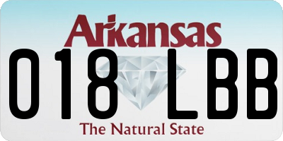 AR license plate 018LBB