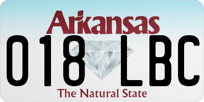 AR license plate 018LBC
