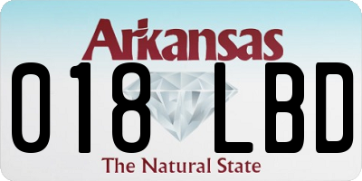 AR license plate 018LBD