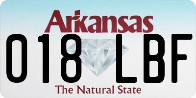 AR license plate 018LBF