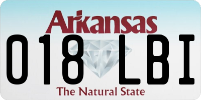 AR license plate 018LBI