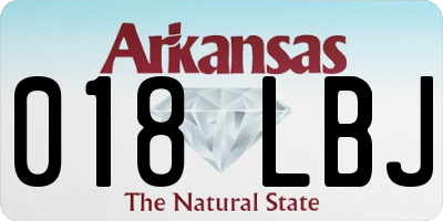 AR license plate 018LBJ