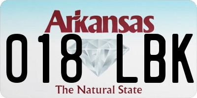 AR license plate 018LBK