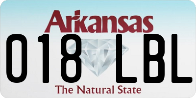 AR license plate 018LBL