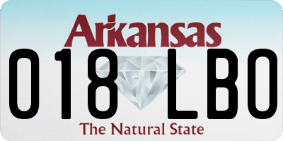 AR license plate 018LBO