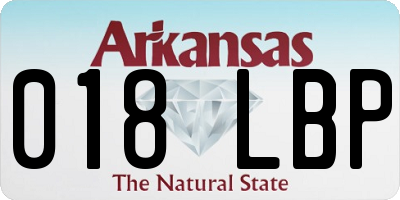 AR license plate 018LBP
