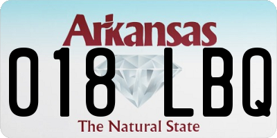AR license plate 018LBQ