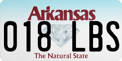 AR license plate 018LBS