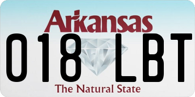 AR license plate 018LBT
